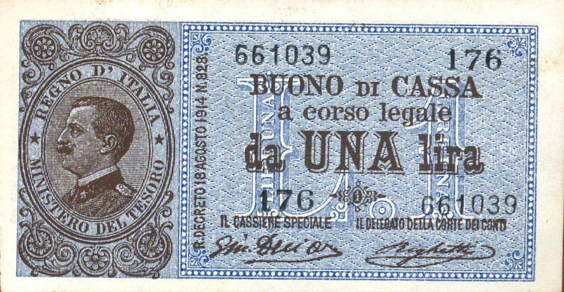 CARTAMONETA - BUONI DI CASSA - Vittorio Emanuele III (1900-1943) - Lira 28/12/19...