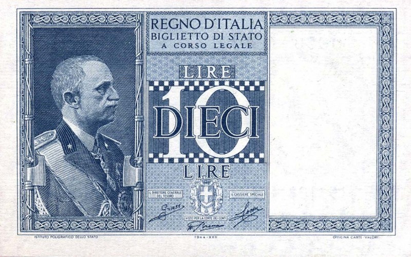 CARTAMONETA - BIGLIETTI DI STATO - Vittorio Emanuele III (1900-1943) - 10 Lire 1...