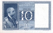 CARTAMONETA - BIGLIETTI DI STATO - Vittorio Emanuele III (1900-1943) - 10 Lire 1944 XXII - Impero Alfa 86; Lireuro 18D Grassi/Cossu/Porena
FDS