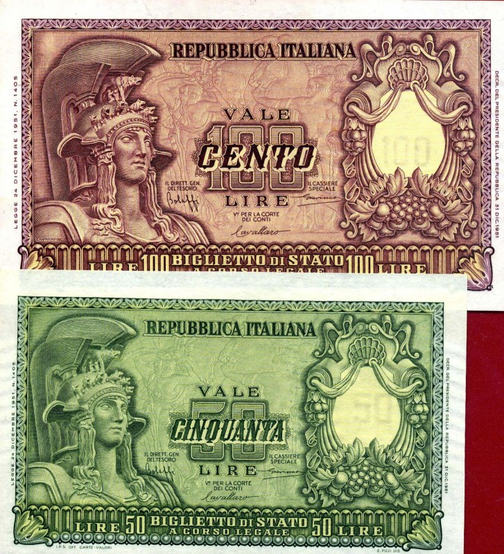 CARTAMONETA - BIGLIETTI DI STATO - Repubblica Italiana (monetazione in lire) (19...