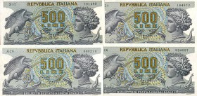 CARTAMONETA - BIGLIETTI DI STATO - Repubblica Italiana (monetazione in lire) (1946-2001) - 500 Lire - Aretusa Quattro decreti RRR
FDS