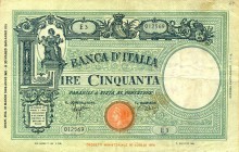 CARTAMONETA - BANCA d'ITALIA - Vittorio Emanuele III (1900-1943) - 50 Lire - Fascetto 31/03/1943 - Grande L Alfa 200; Lireuro 9A Azzolini/Urbini
qBB