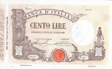 CARTAMONETA - BANCA d'ITALIA - Vittorio Emanuele III (1900-1943) - 100 Lire - Barbetti con matrice 01/07/1918 Alfa 300; Lireuro 15/28 Stringher/Sacchi...