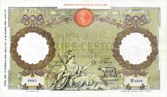 CARTAMONETA - BANCA d'ITALIA - Vittorio Emanuele III (1900-1943) - 100 Lire - Capranesi 13/02/1943 - Fascio L'Aquila Alfa 415; Lireuro 20C R Azzolini/...