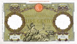 CARTAMONETA - BANCA d'ITALIA - Vittorio Emanuele III (1900-1943) - 100 Lire - Capranesi 23/10/1940 Alfa 405; Lireuro 19/25 Azzolini/Urbini Lieve ondul...