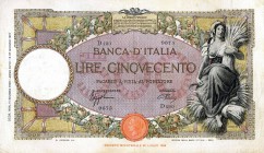 CARTAMONETA - BANCA d'ITALIA - Vittorio Emanuele III (1900-1943) - 500 Lire - Capranesi 11/06/1940 - Fascio I° tipo Alfa 518; Lireuro 29S Azzolini/Urb...