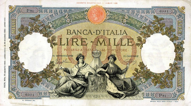 CARTAMONETA - BANCA d'ITALIA - Vittorio Emanuele III (1900-1943) - 1.000 Lire - ...