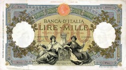 CARTAMONETA - BANCA d'ITALIA - Vittorio Emanuele III (1900-1943) - 1.000 Lire - Rep. Marinare (Fascio) 19/08/1940 Alfa 663; Lireuro 44M R Azzolini/Urb...