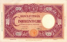 CARTAMONETA - BANCA d'ITALIA - Luogotenenza (1944-1946) - 500 Lire - Barbetti (testina) 29/11/1945 Alfa 474; Lireuro 34I RRR Einaudi/Urbini Pressato
...