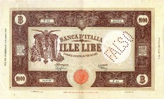 CARTAMONETA - BANCA d'ITALIA - Luogotenenza (1944-1946) - 1.000 Lire - Barbetti (testina) 01/08/1944 Alfa 628; Lireuro 49A Azzolini/Urbini Falso d'epo...
