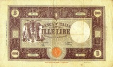 CARTAMONETA - BANCA d'ITALIA - Luogotenenza (1944-1946) - 1.000 Lire - Barbetti (testina) 07/10/1944 Alfa 629; Lireuro 49B RRR Introna/Urbini Pieghe
...