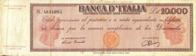 CARTAMONETA - BANCA d'ITALIA - Luogotenenza (1944-1946) - 10.000 Lire - Provvisorio 04/08/1945 Alfa 815; Lireuro 70A RRR Einaudi/Urbini Ricomposto
MB