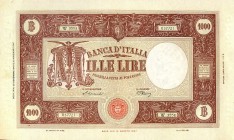 CARTAMONETA - BANCA d'ITALIA - Repubblica Italiana (monetazione in lire) (1946-2001) - 1.000 Lire - Barbetti (medusa) 22/11/1947 Alfa 647; Lireuro 52A...