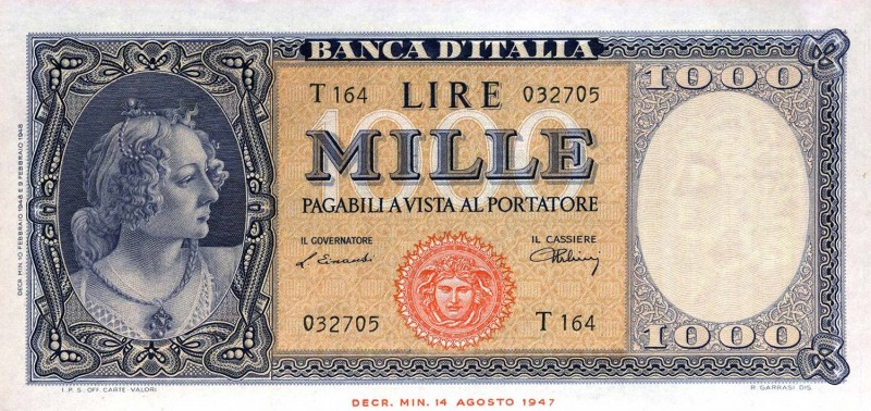 CARTAMONETA - BANCA d'ITALIA - Repubblica Italiana (monetazione in lire) (1946-2...
