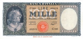 CARTAMONETA - BANCA d'ITALIA - Repubblica Italiana (monetazione in lire) (1946-2001) - 1.000 Lire - Medusa 15/09/1959 Alfa 698; Lireuro 54D Menichella...