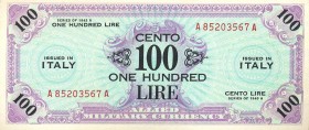 CARTAMONETA - COLONIE ED OCCUPAZIONI DI TERRITORI ITALIANI - Allied Military Currency - AM Lire (1943-1945) - 100 Lire 1943-45 Italiano Inglese Gav. 2...
