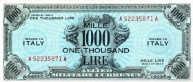 CARTAMONETA - COLONIE ED OCCUPAZIONI DI TERRITORI ITALIANI - Allied Military Currency - AM Lire (1943-1945) - 1.000 Lire 1943-45 Italiano Inglese Gav....