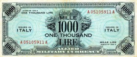 CARTAMONETA - COLONIE ED OCCUPAZIONI DI TERRITORI ITALIANI - Allied Military Currency - AM Lire (1943-1945) - 1.000 Lire 1943-45 Italiano Inglese Gav....