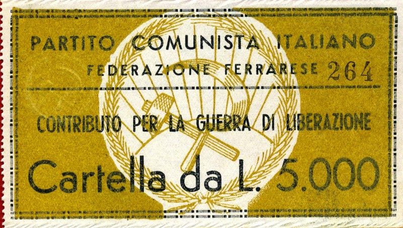 CARTAMONETA - BUONI PARTIGIANI - Partiti Politici - 5.000 Lire RRRR Federazione ...