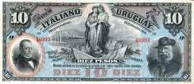 CARTAMONETA - ITALIA OLTRE I CONFINI - Banco Italiano dell'Uruguay (1887) - 10 Pesos 20/09/1887 Gav. 209 R
FDS