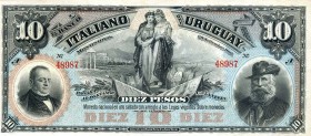 CARTAMONETA - ITALIA OLTRE I CONFINI - Banco Italiano dell'Uruguay (1887) - 10 Pesos 20/09/1887 Gav. 209 R
SPL+