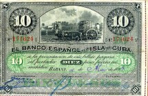 CARTAMONETA ESTERA - CUBA - Repubblica - 10 Pesos 15/05/1896
BB+