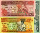 CARTAMONETA ESTERA - ETIOPIA - Repubblica - Serie 1976 1-5-100 birr
FDS