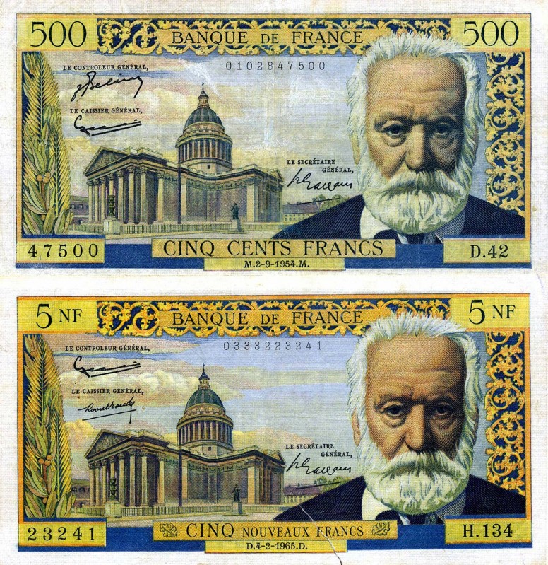 CARTAMONETA ESTERA - FRANCIA - Quarta Repubblica (1947-1958) - 500 Franchi 02/09...