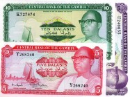 CARTAMONETA ESTERA - GAMBIA - Repubblica - Serie 1971-1978 1-5-10 dalasis
FDS