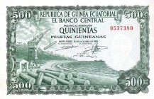 CARTAMONETA ESTERA - GUINEA EQUATORIALE - Repubblica - 500 Pesetas 12/10/1969
FDS