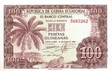 CARTAMONETA ESTERA - GUINEA EQUATORIALE - Repubblica - 100 Pesetas 12/10/1969
FDS