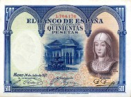 CARTAMONETA ESTERA - SPAGNA - Alfonso XIII (1886-1931) - 500 Pesetas 24/06/1927 Lievi restauri
BB+