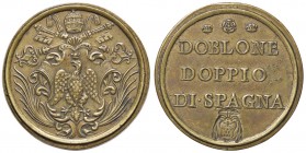PESI MONETALI - ROMA - Innocenzo XIII (1721-1724) - Doppio doblone - Stemma pontificio /R DOBLONE DOPPIO DI SPAGNA R (BR g. 26,84) Ø 34
qFDC