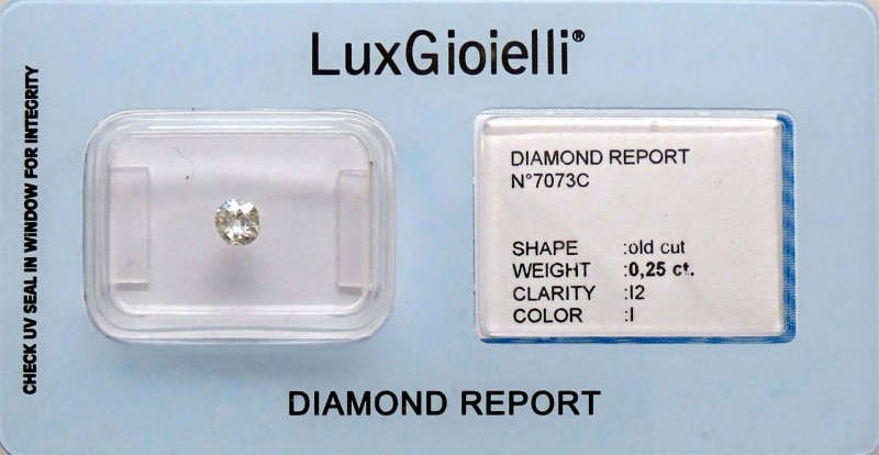 VARIE - Pietre preziose Diamante in confezione e con certificato LuxGioielli, ct...