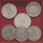 LOTTI - Estere BELGIO - 5 franchi 1868-1873-1875, Francia 5 franchi 1873 e 1874, Austria tallero 1780 Lotto di 6 monete
MB÷BB