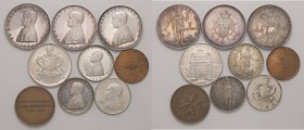 LOTTI - Estere SMOM - 2 scudi 1971-1972-1974, scudo 1969 (2), 10 tarì 1969, medaglia 1977, Malta 2 e 1 sterlina 1973 Lotto di 8 monete e una medaglia...