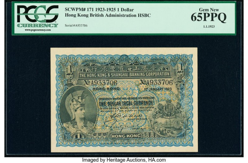 Hong Kong Hongkong & Shanghai Banking Corp. 1 Dollar 1.1.1923 Pick 171 KNB53 PCG...