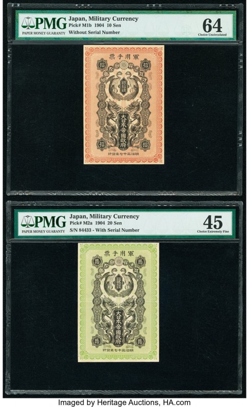 Japan Military Currency 10; 20; 50 Sen; 1 Yen 1904 Pick M1b; M2a; M3b; M4b Group...