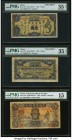 China Commercial Bank of China, Shanghai Currency Issue 1 ; 5 Dollars 1929 Pick 12s Front and Back Specimen; 14a Issued Example PMG Choice Very Fine 3...