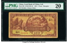 China Land Bank of China, Ltd., Shanghai 1 Yuan 6.1.1931 Pick 504 S/M#C285-10 PMG Very Fine 20. An iconic Waterlow & Sons design, examples are seldom ...
