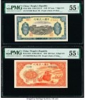 China People's Bank of China 50; 100 Yuan 1949 Pick 829b; 831b Two Examples PMG About Uncirculated 55 EPQ (2). A set of compelling examples, these not...