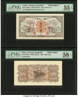 China People's Bank of China 1000 Yuan 1949 Pick 850sf; 850sb S/M#C282-62 Front and Back Specimen PMG About Uncirculated 55 EPQ; Choice About Unc 58 E...