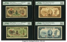 China Bank of Taiwan Limited and Bank of Taiwan Quartet PMG Graded. As follows: 10 Yen ND (1932) Pick 1927s2 Specimen PMG Choice Uncirculated 64; 10 Y...