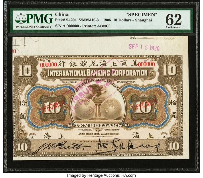 China International Banking Corporation, Shanghai 10 Dollars 1.1.1905 Pick S420s...