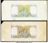 French Indochina Banque de l'Indo-Chine 500 Piastres ND (1932-39) Pick UNL (57p) Two Partial Back Proofs Very Fine. A lovely pair of partial Proofs of...