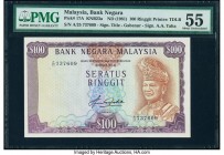 Malaysia Bank Negara 100 Ringgit ND (1981) Pick 17A KNB23a PMG About Uncirculated 55. A prized Malaysian banknote which is rarely seen today, this ban...