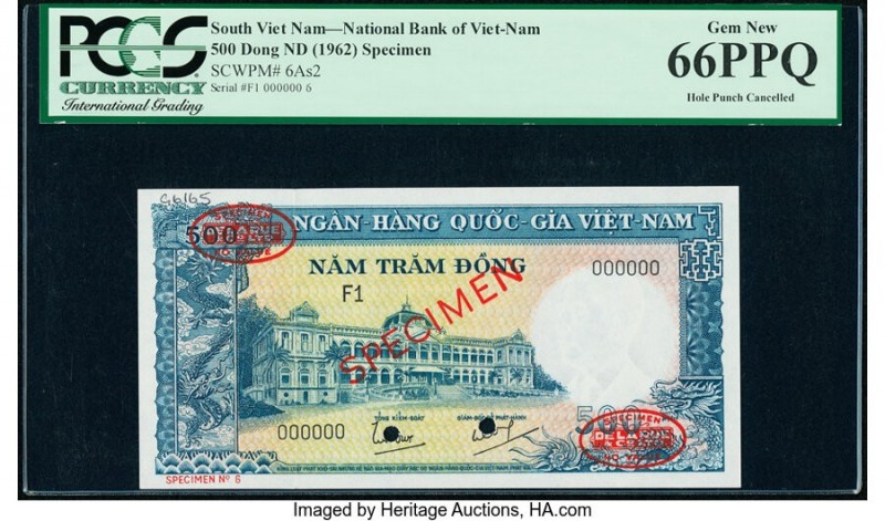 South Vietnam National Bank of Viet Nam 500 Dong ND (1962) Pick 6As2 Specimen PC...