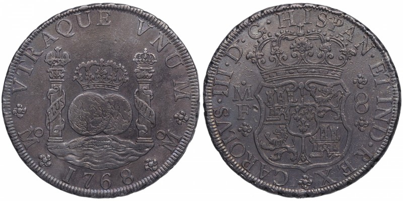 1768. Carlos III (1759-1788). México. 8 reales Columnario. F. Ag. Atractiva. EBC...