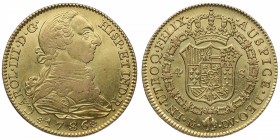 1786. Carlos III (1759-1788). Madrid. 4 escudos. DV. Au. Atractiva. Brillo original. EBC. Est.750.