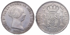 1853. Isabel II (1833-1868). Madrid. 10 Reales. Ag. EBC+. Est.200.